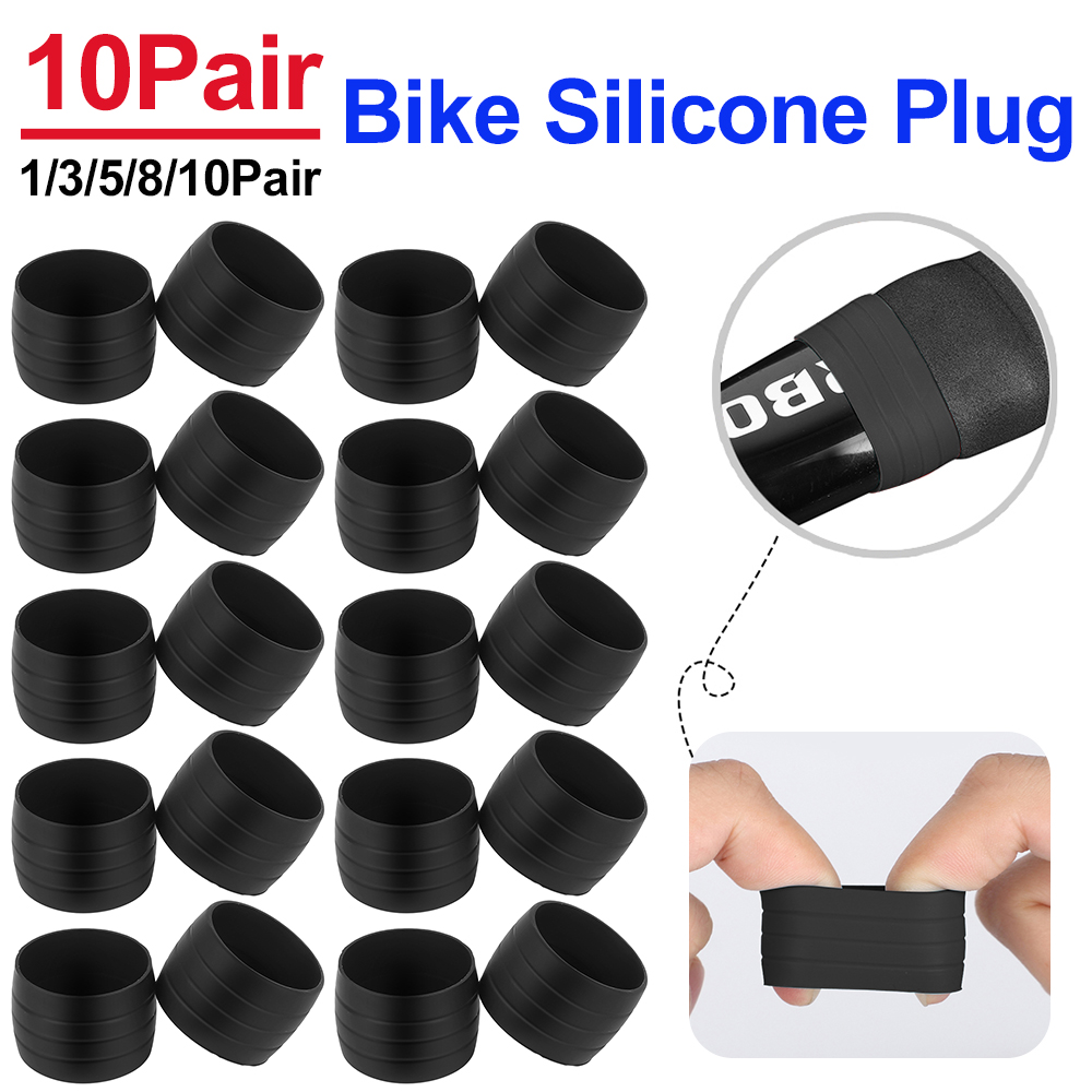 Cycling Loop - 1-10Pair Silicone Anti-skip Bicycle Handlebar Tape