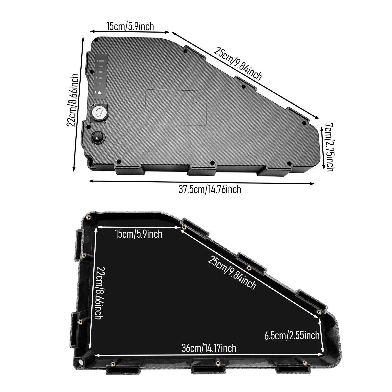 Triangle Battery Case Fit 80PC - Cycling Zones recension och pris