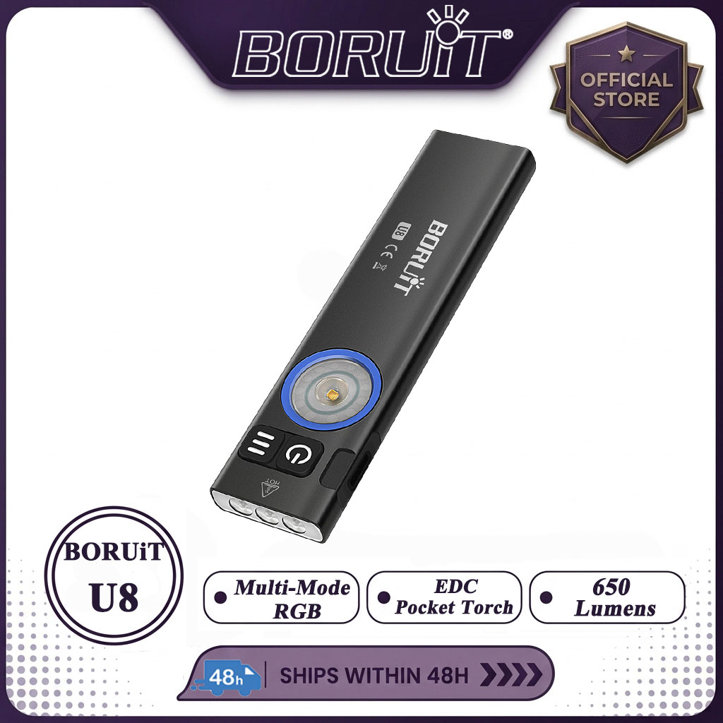 BORUiT U8 650LM EDC LED Flashl - Cycling To Work recension och pris