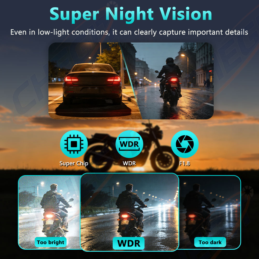 New 2K HD Motorcycle DVR Water - Cycling Loop recension och pris